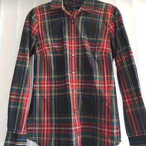 J crew perfect shirt in Stewart plaid.